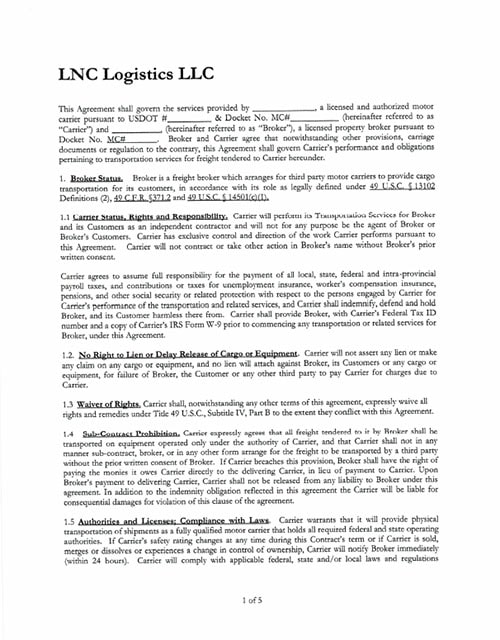 Resources LNC Logistics